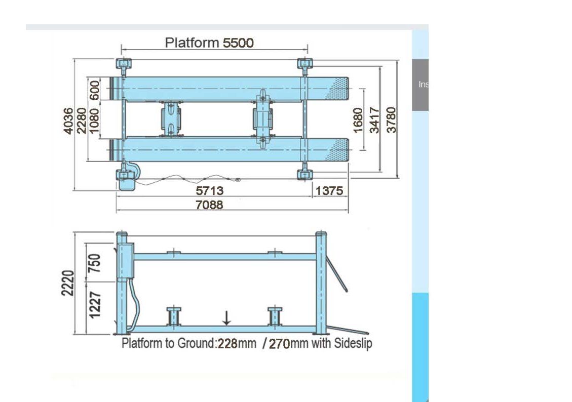 Lifts and Hoists TRUCK LIFTS 6 TON 4 POST VEHICLE LIFT EXTRA WIDE