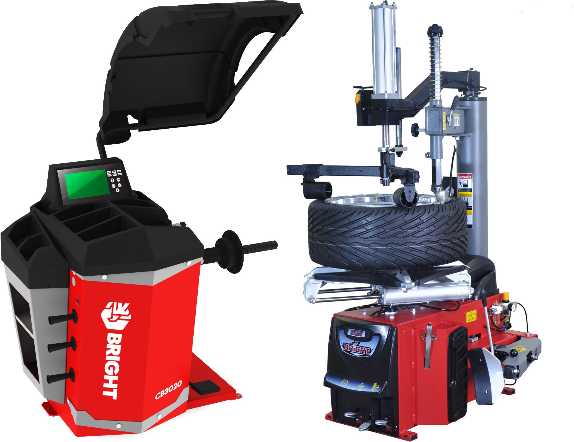 Tyre Changers TYRE CHANGER WITH SUPPORTING ARMS AND WHEEL BALANCER